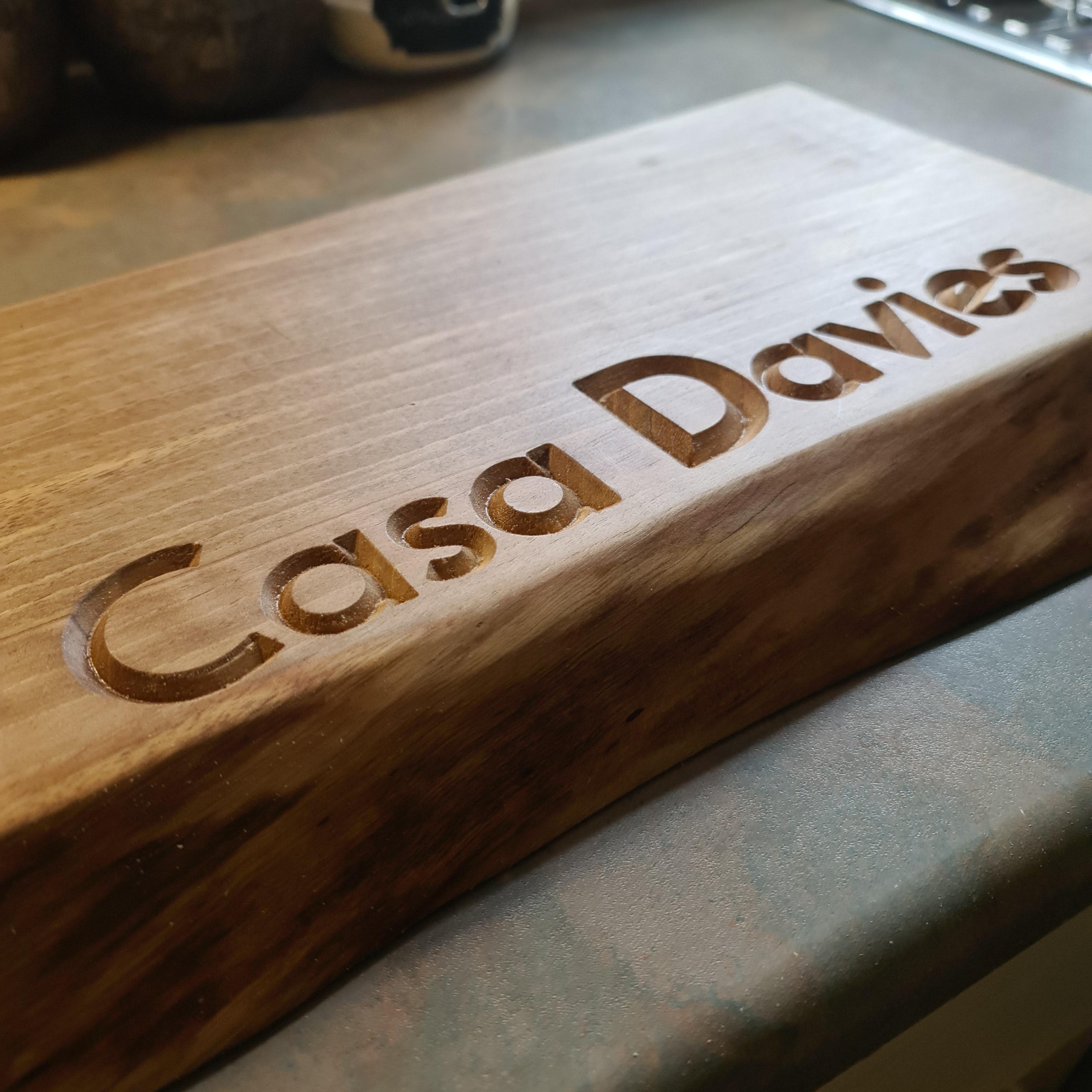 personalised walnut cutting board