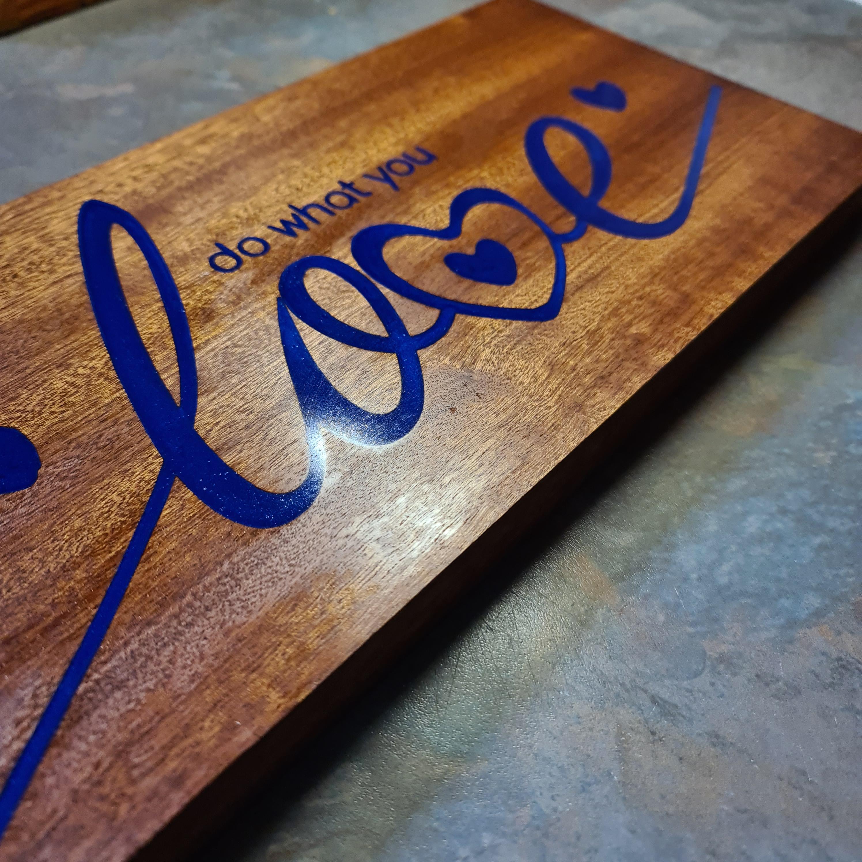 Engraved Wood and Resin Signs: Wisteria Woodcraft